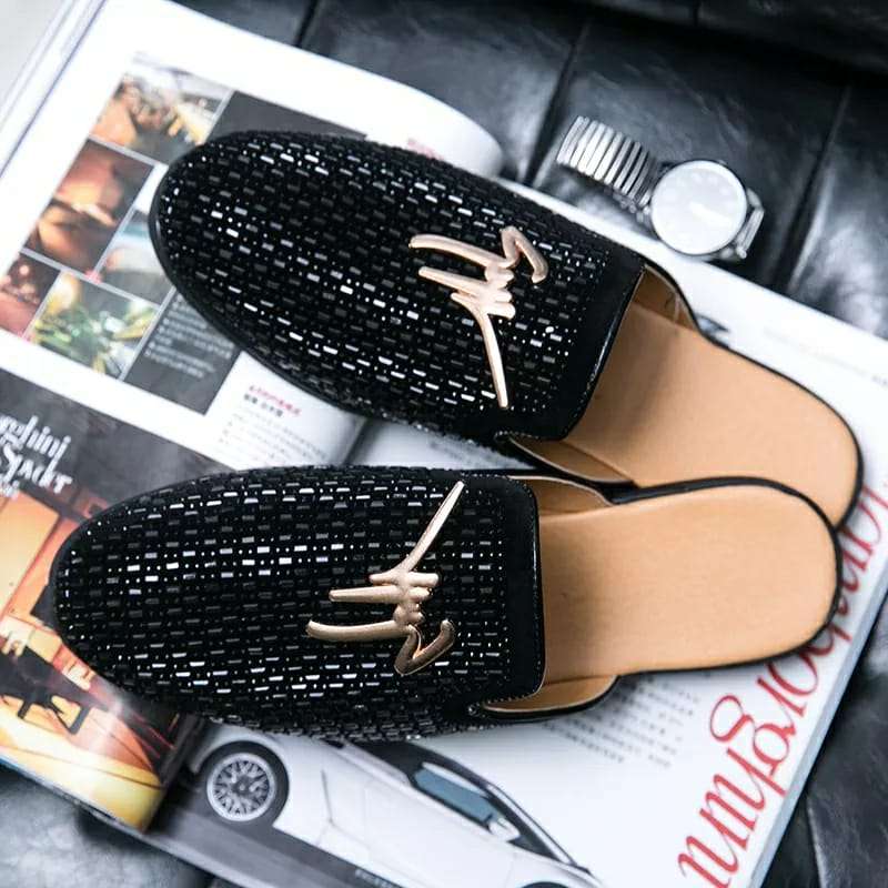 Luxury Men Slipper Mules Backless Half shoes-Pre-Order