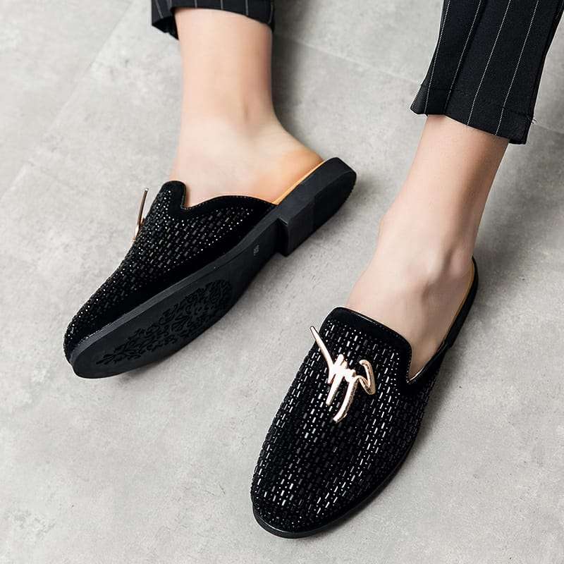 Luxury Men Slipper Mules Backless Half shoes-Pre-Order